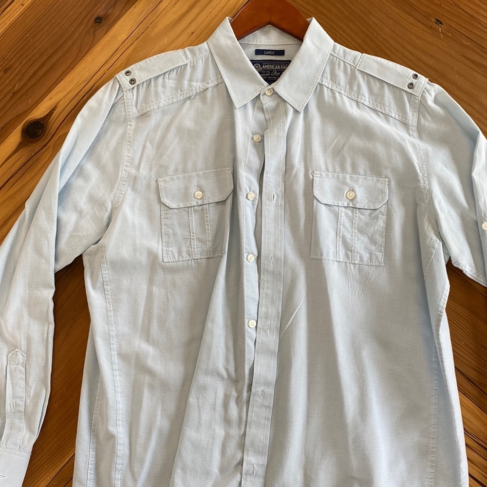 American rag button down long sleeve shirt
